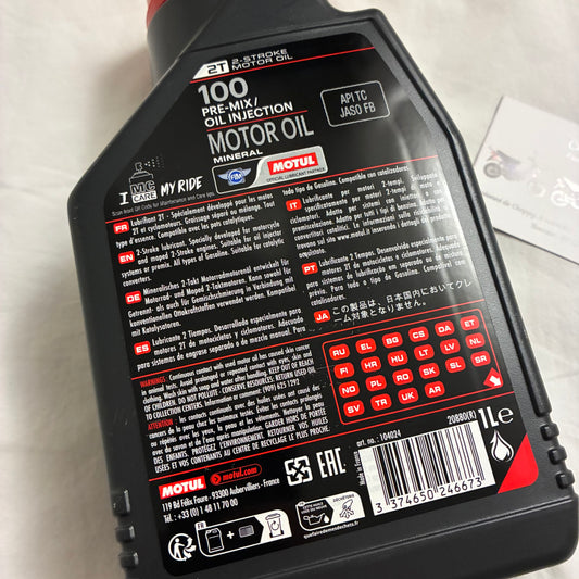 🩸Motul - Huile mélange 2T Chappy Yamaha
