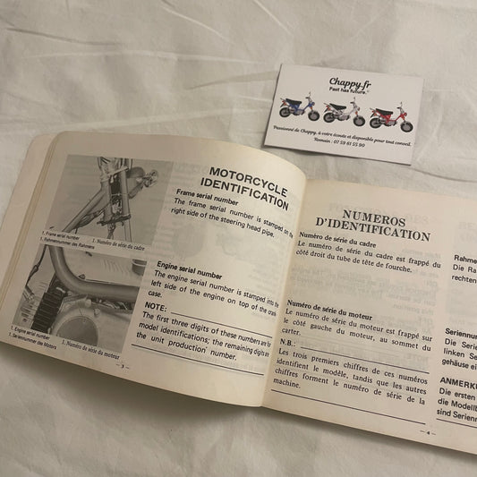 Original Chappy Yamaha Owner's (Maintenance) Manual