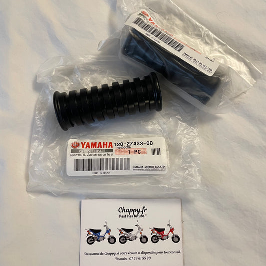 Pair of rear rubber footrests for Chappy and Bop Yamaha