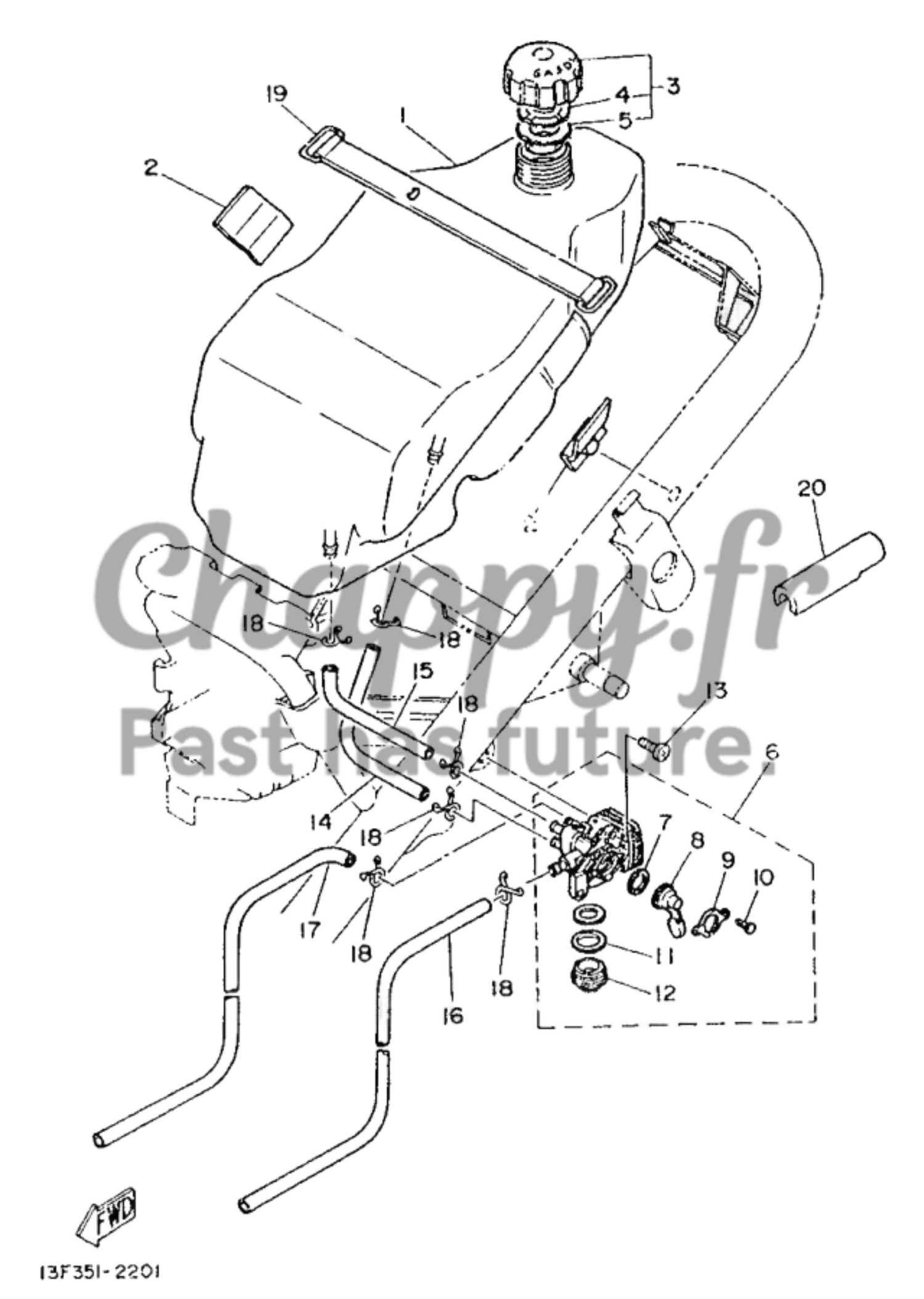 18. Réservoir à essence