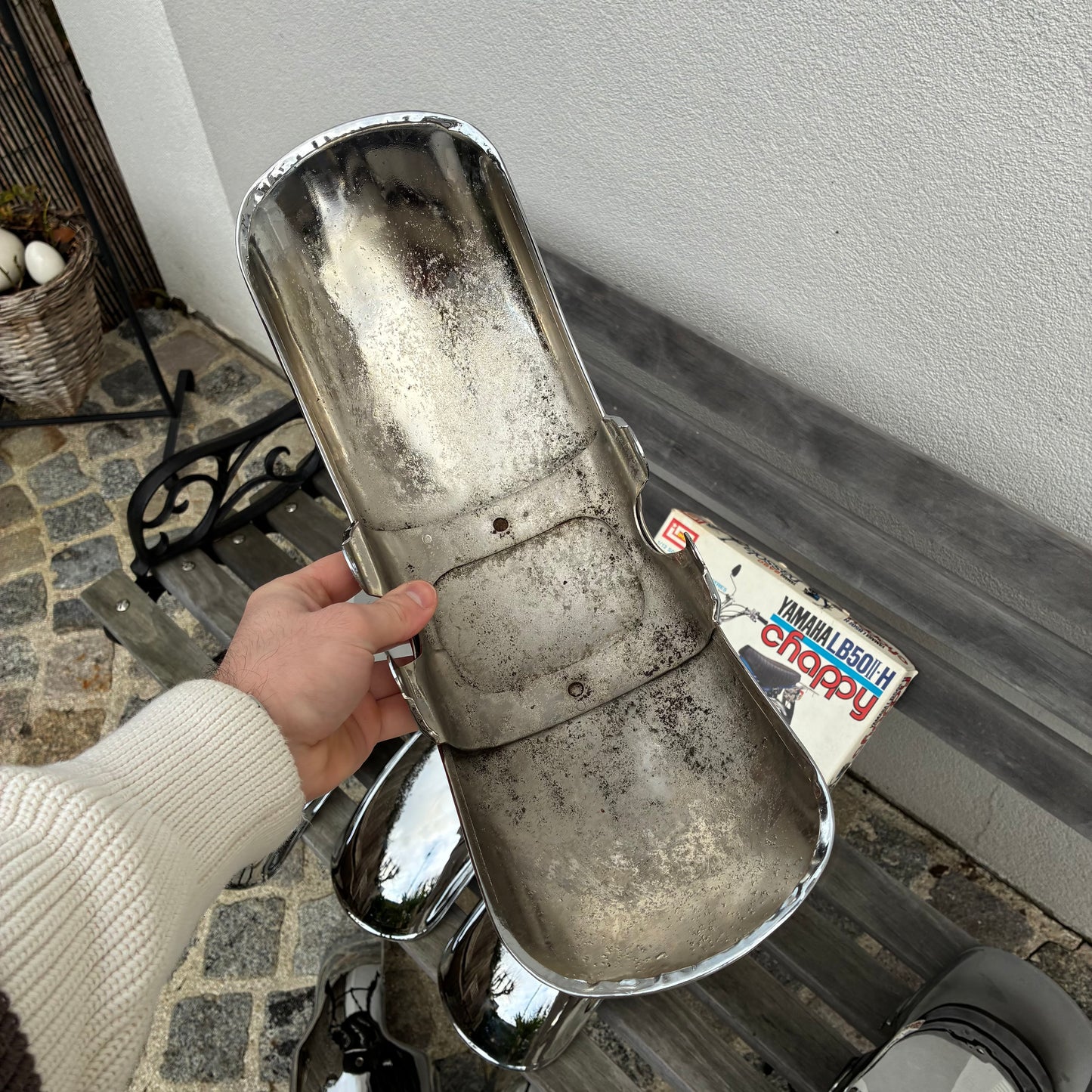 Garde boue chrome neuf - Chappy Yamaha