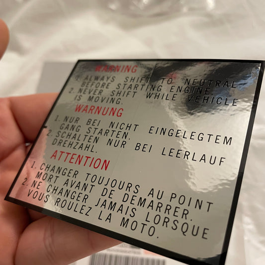 Chappy Yamaha ignition cover sticker