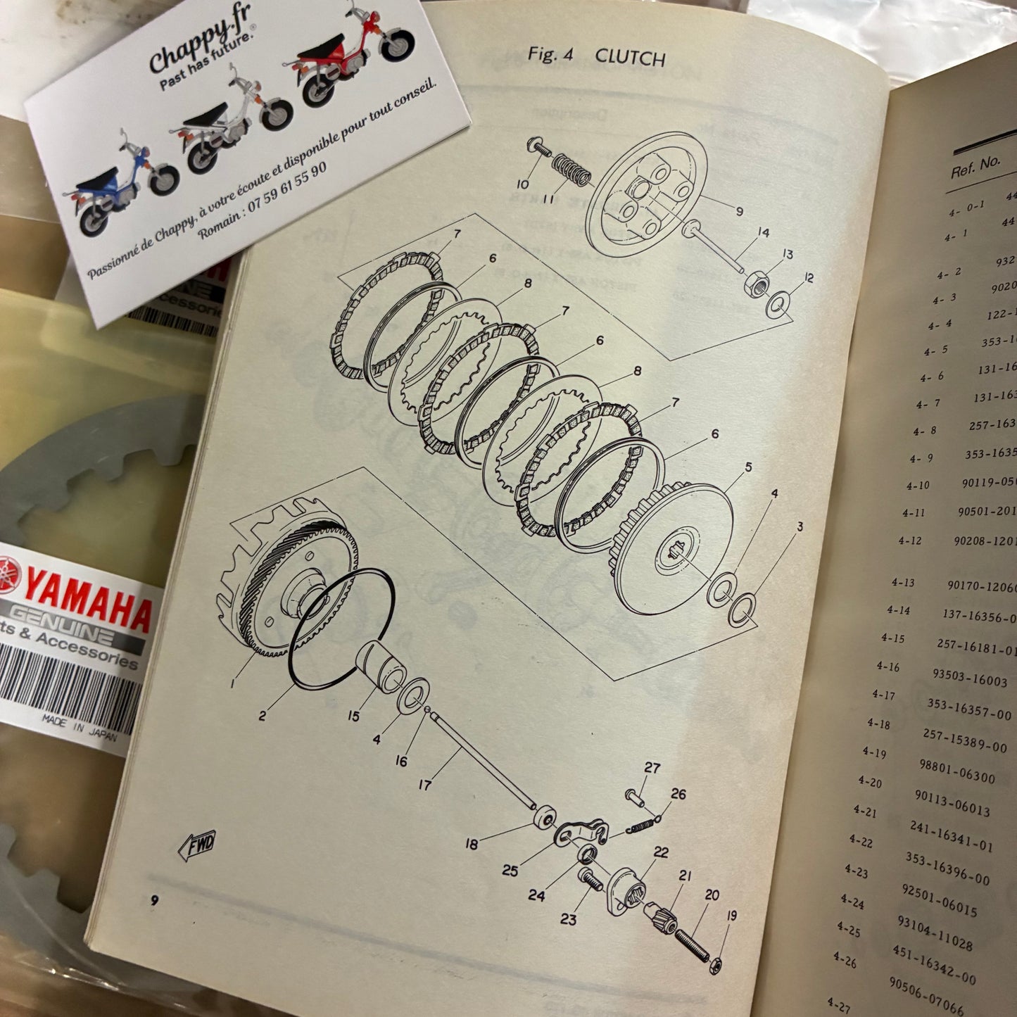 Kit embrayage complet - Chappy Yamaha