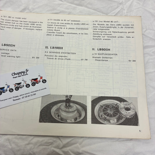 Supplément manuel atelier - Chappy Yamaha