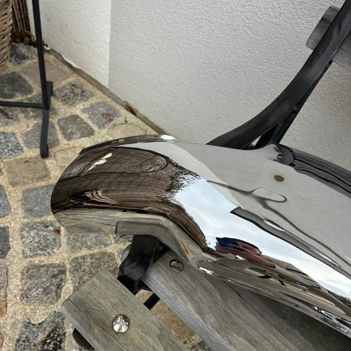 Garde boue chrome neuf - Chappy Yamaha