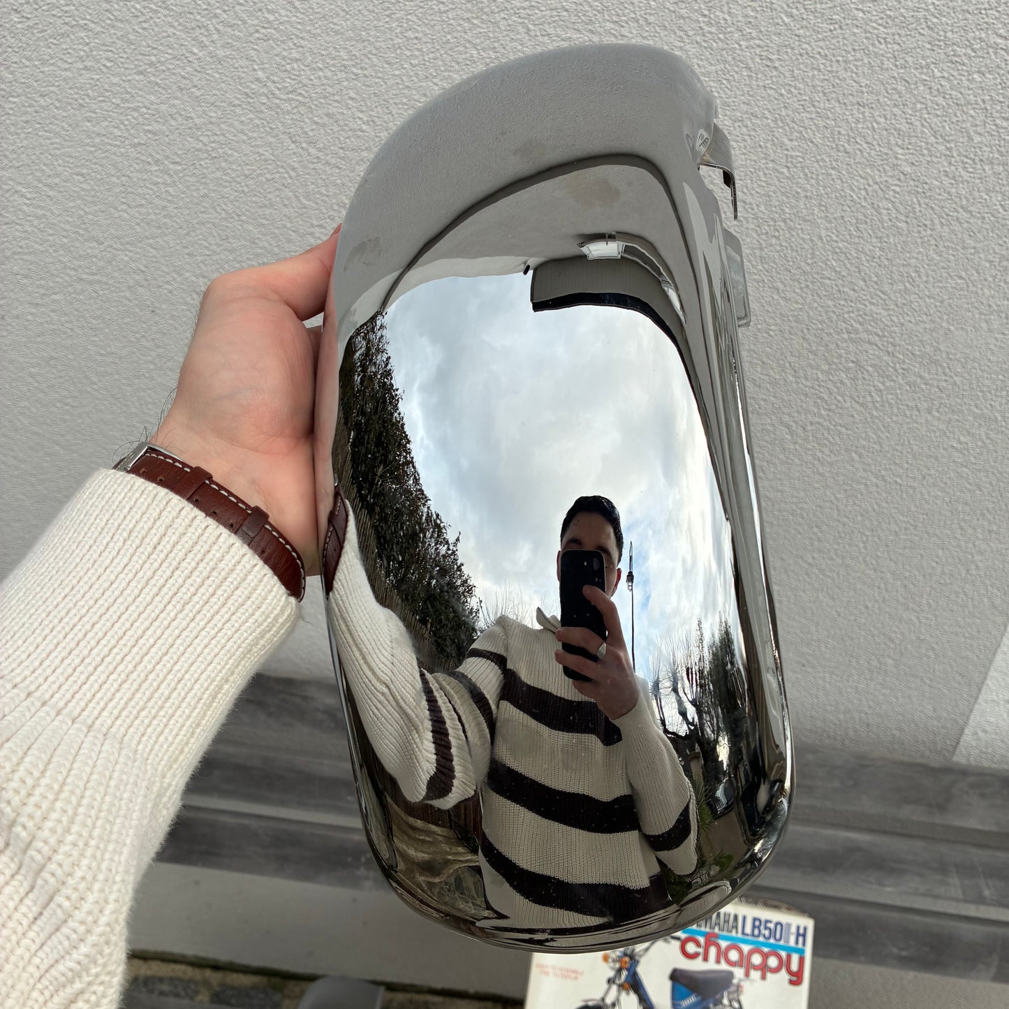 Garde boue chrome neuf - Chappy Yamaha